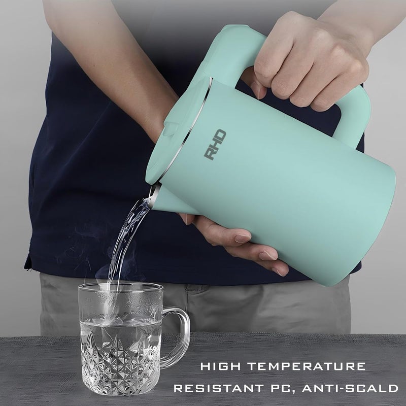 RHD 0.8L Small Electric Kettles for Boiling Water, Stainless Steel Mini Travel Kettle, 1000W Fast Boil Teapot, Boil-Dry Protection & Auto Shut-Off, Perfect For Traveling Cooking, Coffee, Tea, Eggs(Green) - Image 5